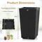 Wicker Planter Set of 2 with Self-Watering System and Weather-Resistant PP Material